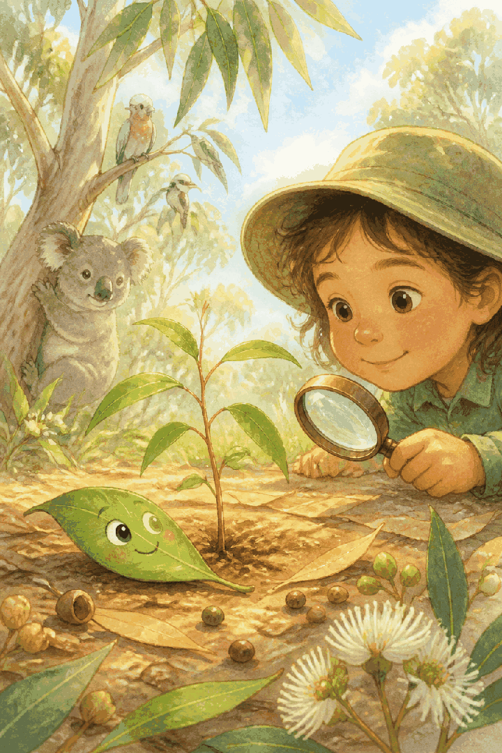 Forest friends observing nature together
